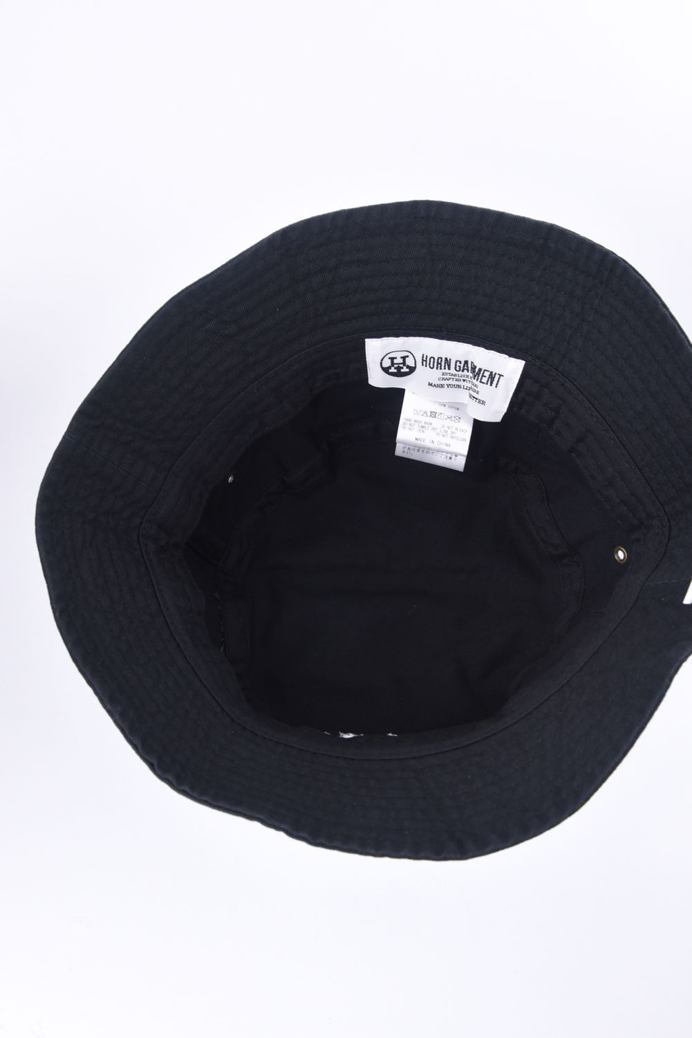 【25SS】 WAVE'N SUN BUCKET HAT / パイル風ロゴ刺繍 バケットハット (ブラック)