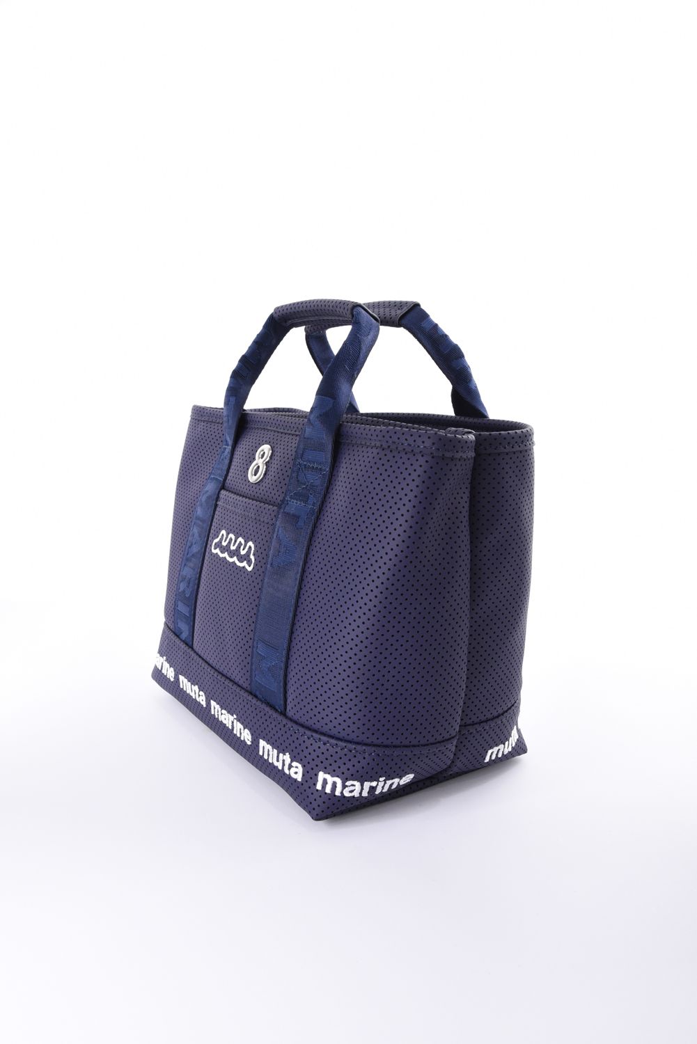 【GOSSIP GOLF別注】 “8” PLATE CONTINUA PARTITION TOTE BAG / 8プレート パンチングエシカルレザー パーテーションバッグ (ネイビー)