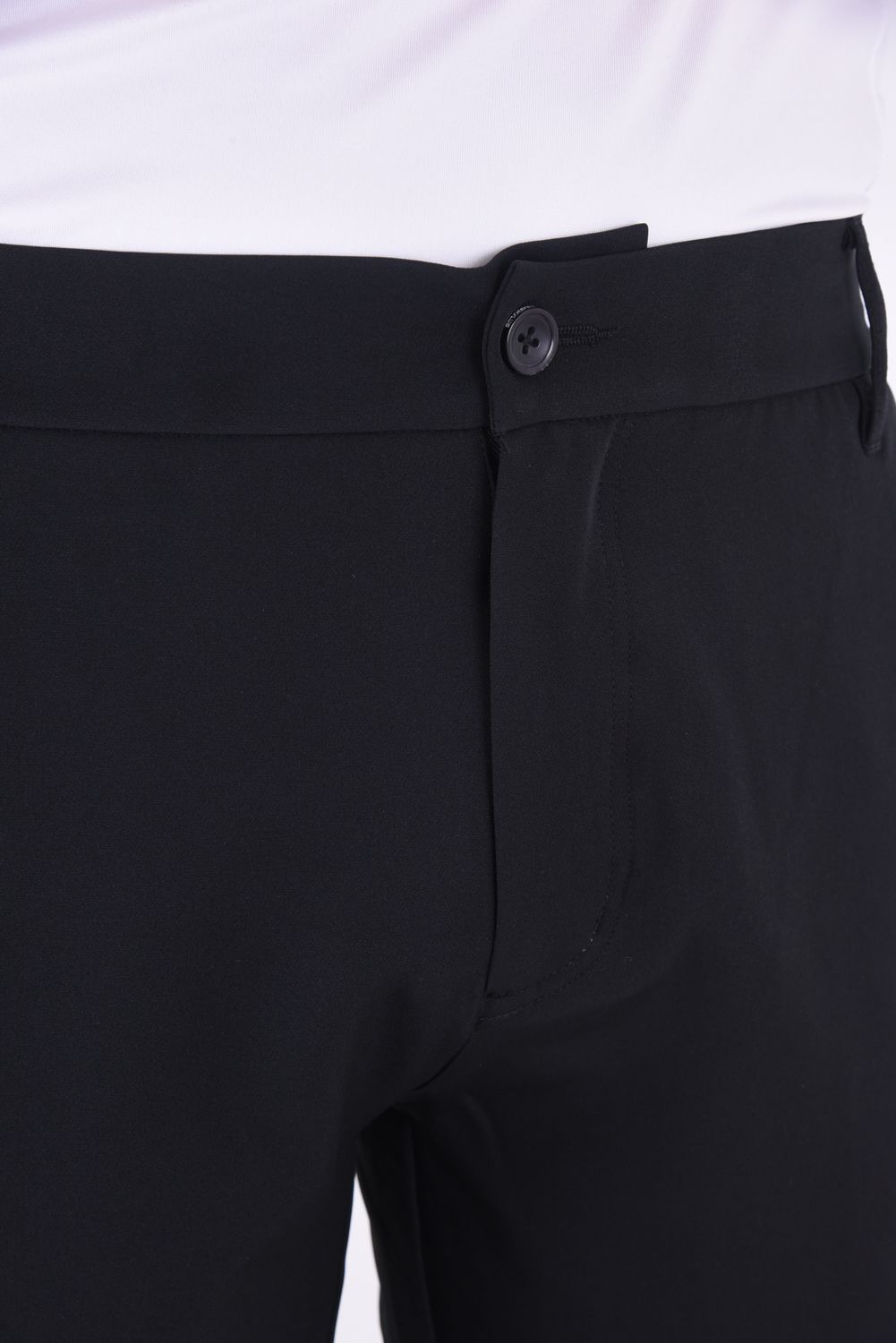 TRACK LONG PANTS / トラックロゴ ストレッチ ロングパンツ (ブラック)