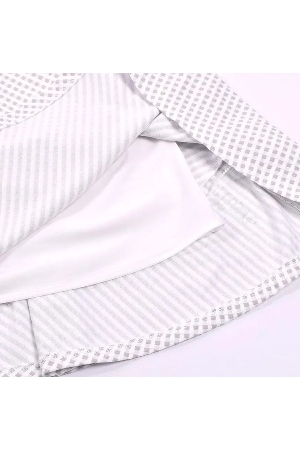 【26SS】【レディース】 GINGHAM CHECK FLARE SKIRT / ギンガムチェック フレアスカート (グレーベージュ)*