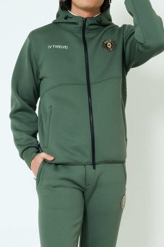 V12 - GAME JKT / ダンボールニット ストレッチ ジップパーカー 