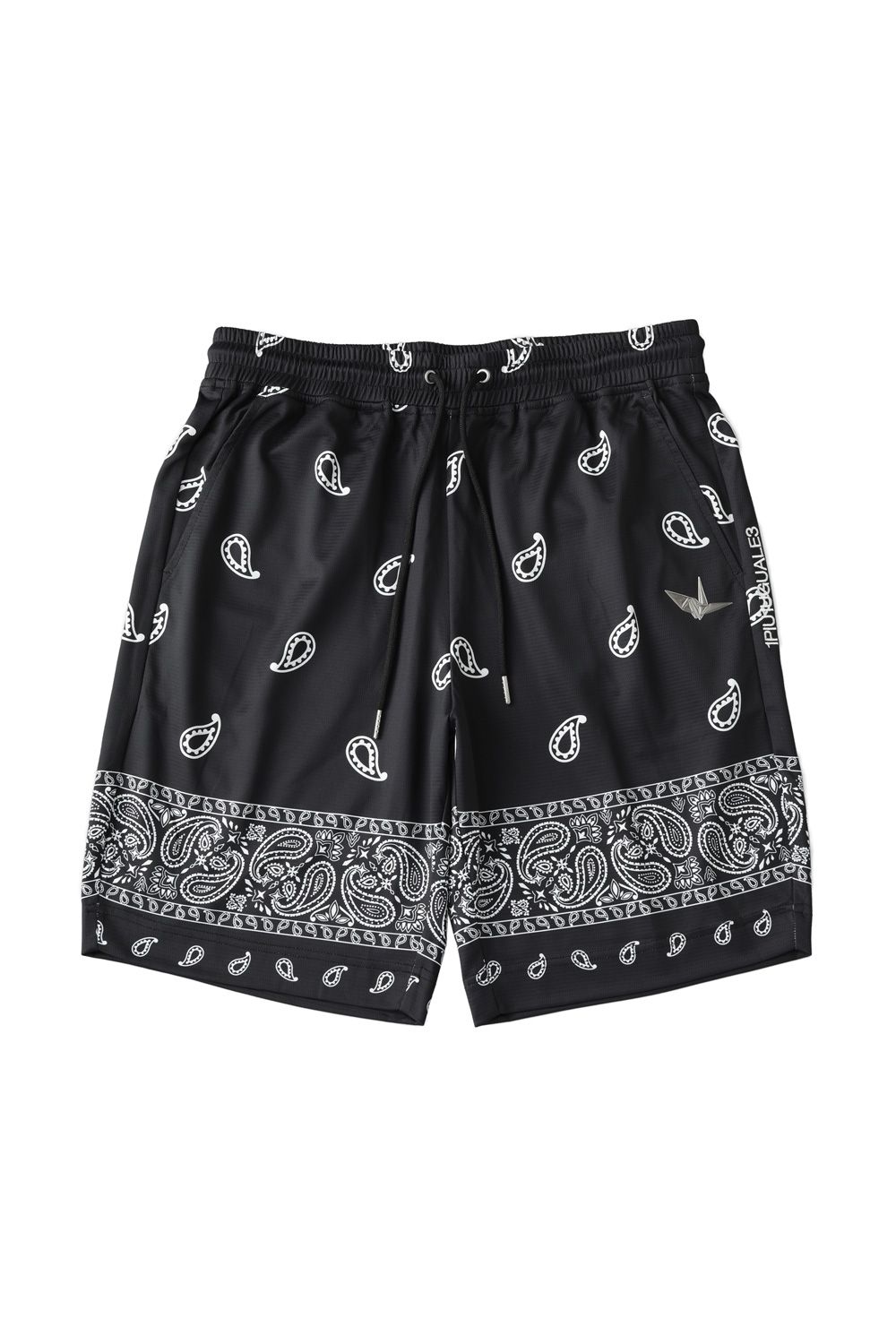 【25SS】 113 GOLF BANDANA SHORTS / バンダナ柄 ダブルメッシュニット ショートパンツ (ブラック)