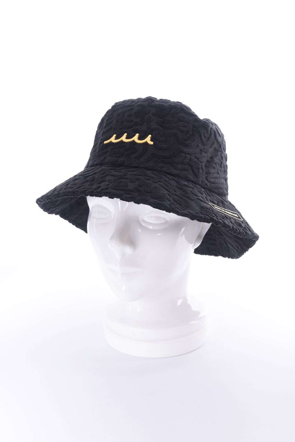 【26SS】 LINE ART PILE BUCKET HAT / パイル生地 ラインアート バケットハット (ブラック)