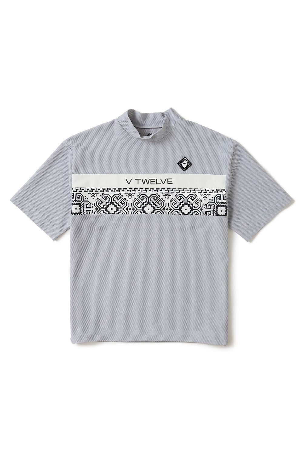 【26SS】【レディース】 BAN COMFO MOCK / ワッフル生地 バンダナ柄 モックネックTシャツ (グレー)