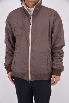 【25AW】【CDEシリーズ】 DSBJ / ナイロンタフタ ボアジャカード リバーシブル ジップブルゾン (ベージュ)