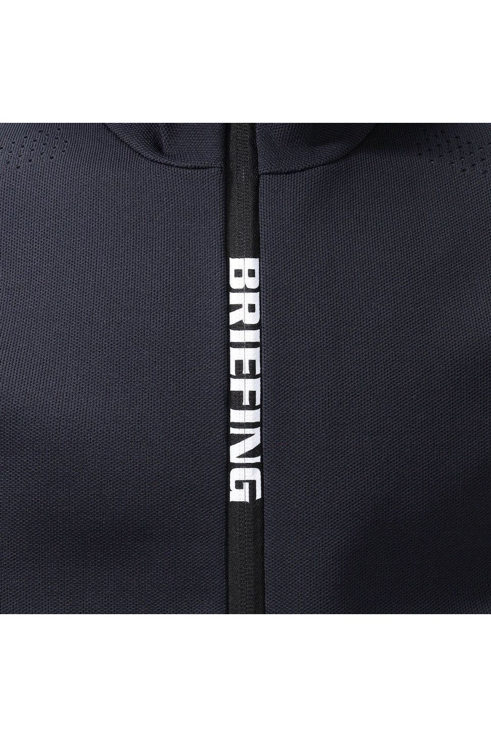 【26AW】 MEN'S DOUBLE JQ KNIT PARKA / バックロゴ ジップアップ ニットパーカー (ネイビー)