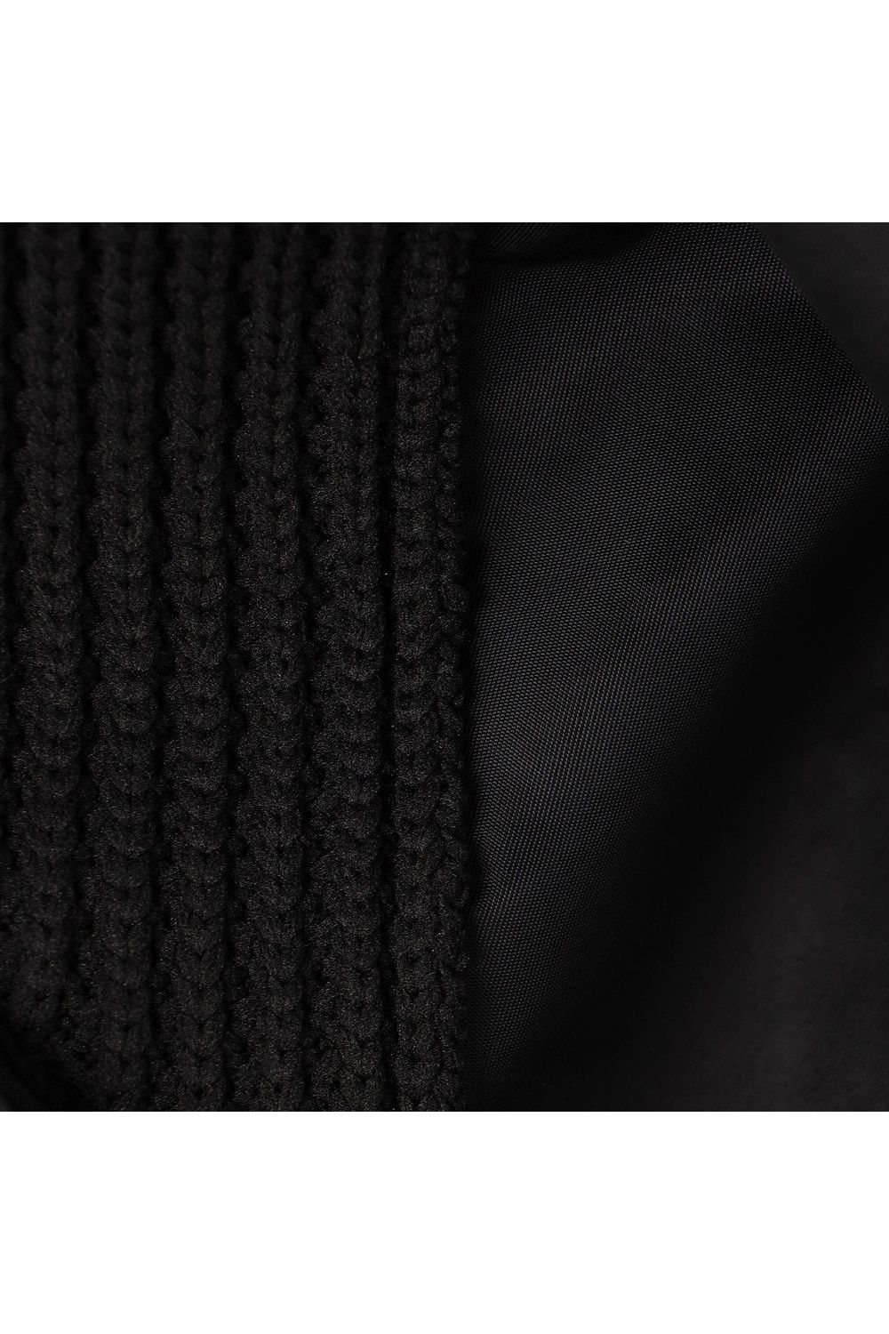 【26AW】【レディース】 WOMEN’S WINDBLOCK DOCKING RIB KNIT JACKET / 畦編みニット&ナイロンツイル ハイブリッドジャケット (ブラック)
