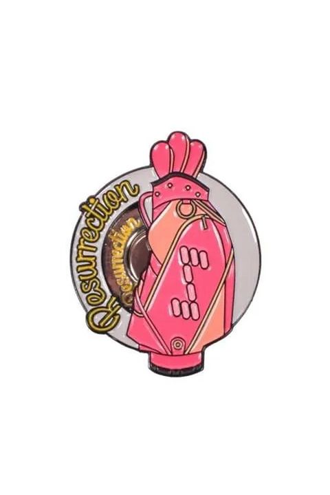【プレゼント好適品】 CLIP MARKER / キャディバッグ クリップ マーカー (ピンク)