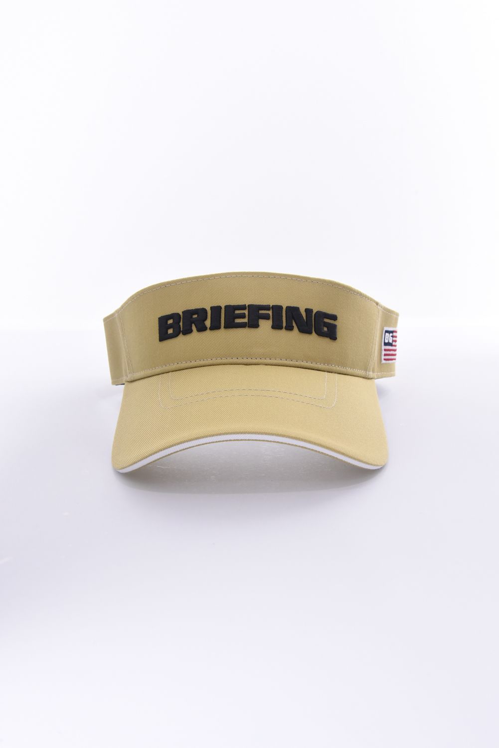 MENS BASIC VISOR / ブランドロゴ刺繍 ベーシック サンバイザー (ベージュ)