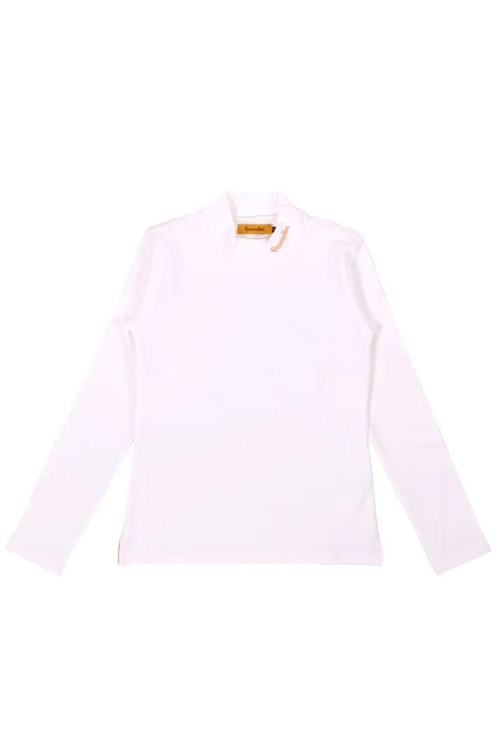 【25AW】【レディース】 WARM INNER MOCK NECK / 裏起毛 ブランドロゴ刺繍 モックネックシャツ (ホワイト)*