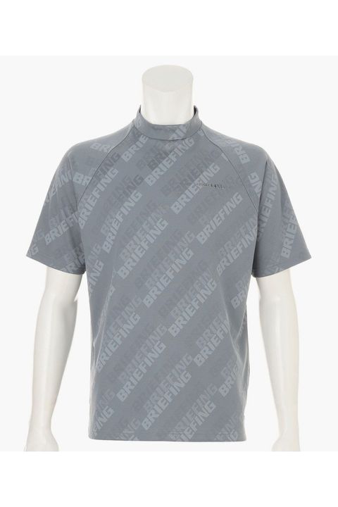 【26SS】 MEN'S SHADOW LOGO JQ HIGHNECK RF / バイアスロゴジャカード リラックスフィット モックネックTシャツ (グレー)