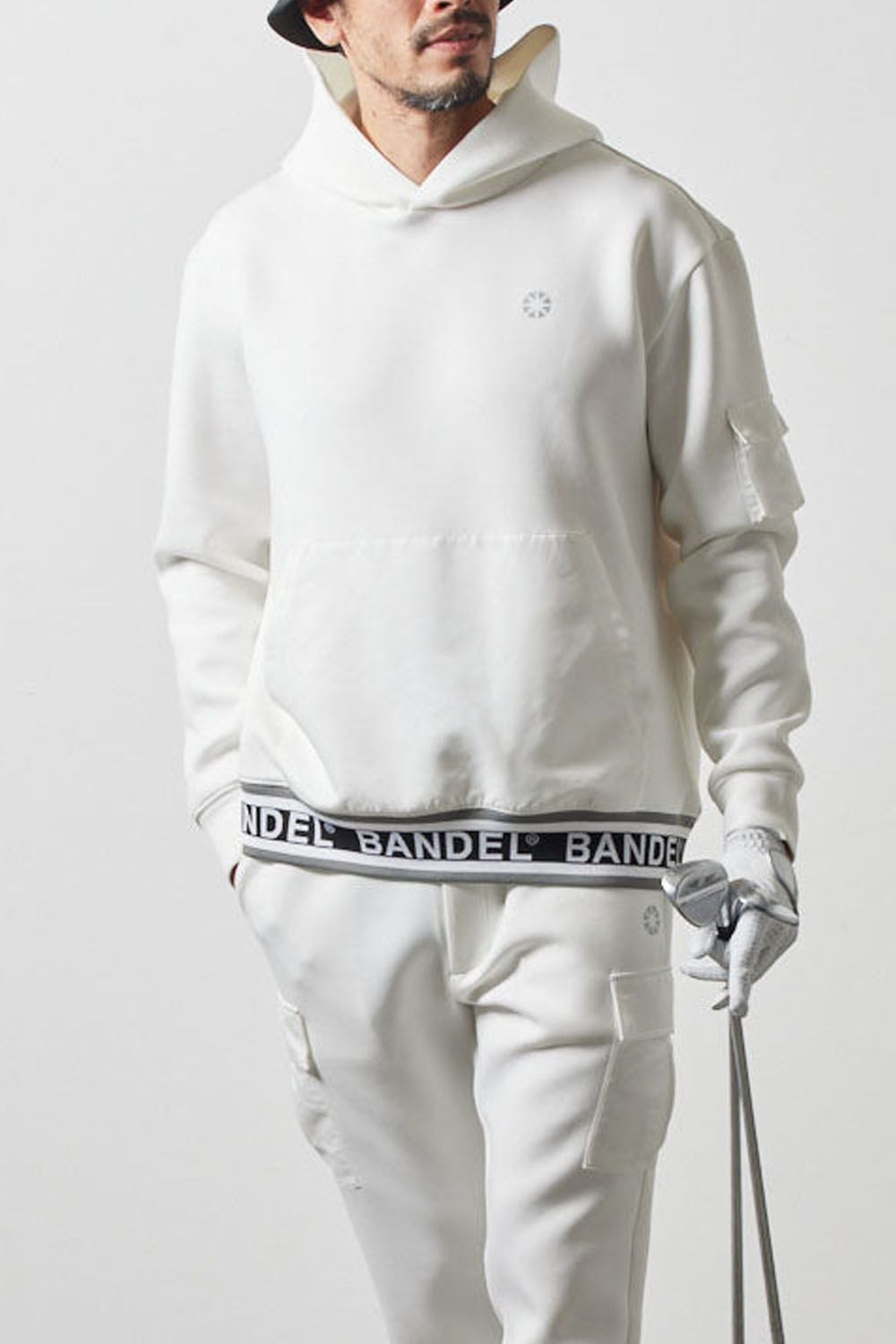 NYLON POCKET P/O HOODIE / ダンボール素材 ナイロンポケット プルオーバーパーカー (ホワイト)