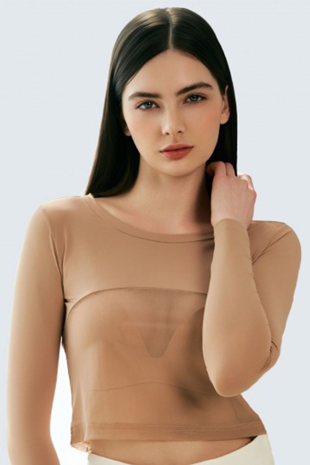 【26SS】【レディース】【返品・交換不可】 WOMENS COOL CROP INNERWEAR / クロップ丈 冷感素材 サマーインナーTシャツ (ベージュ)
