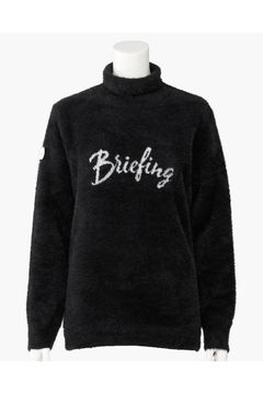 【26AW】【レディース】 WOMEN’S SHAGGY KNIT TURTLENECK / ブランドロゴ タートルネック シャギーニット (ブラック)