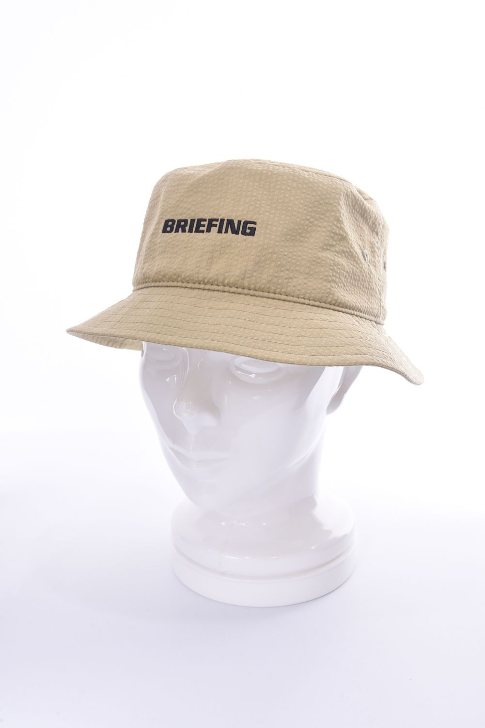 BRIEFING - MS SEERSUKER HAT / シアサッカー バケットハット ブラック 