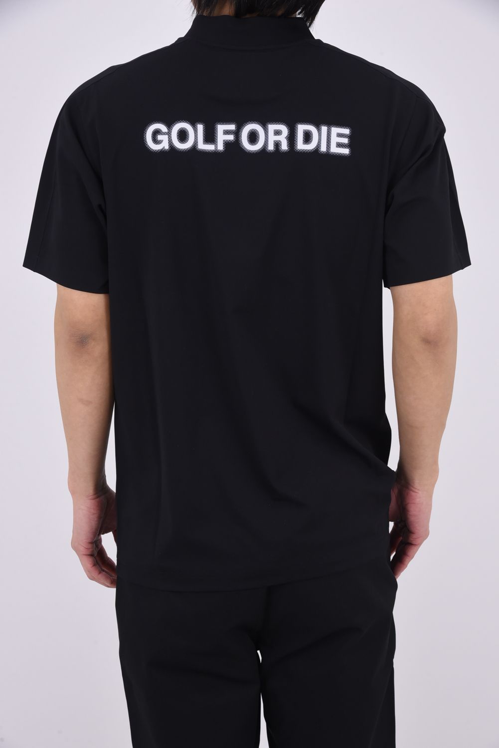 【26SS】 ICON SKULL STRETCH NYLON PIQUÉ MOCK / ナイロンカノコ アイアンスカルプリント モックネックTシャツ (ブラック)