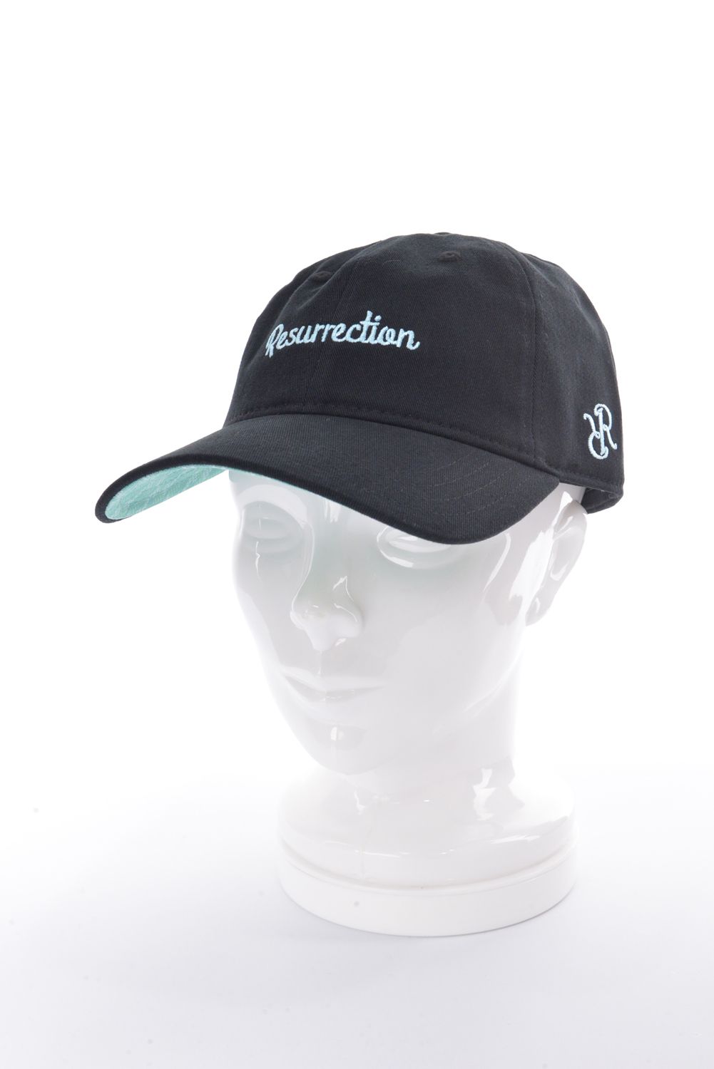 【丸山茂樹プロエディション】 BASIC LOGO CAP / ベーシック ロゴ キャップ (ブラック×ミントブルー)