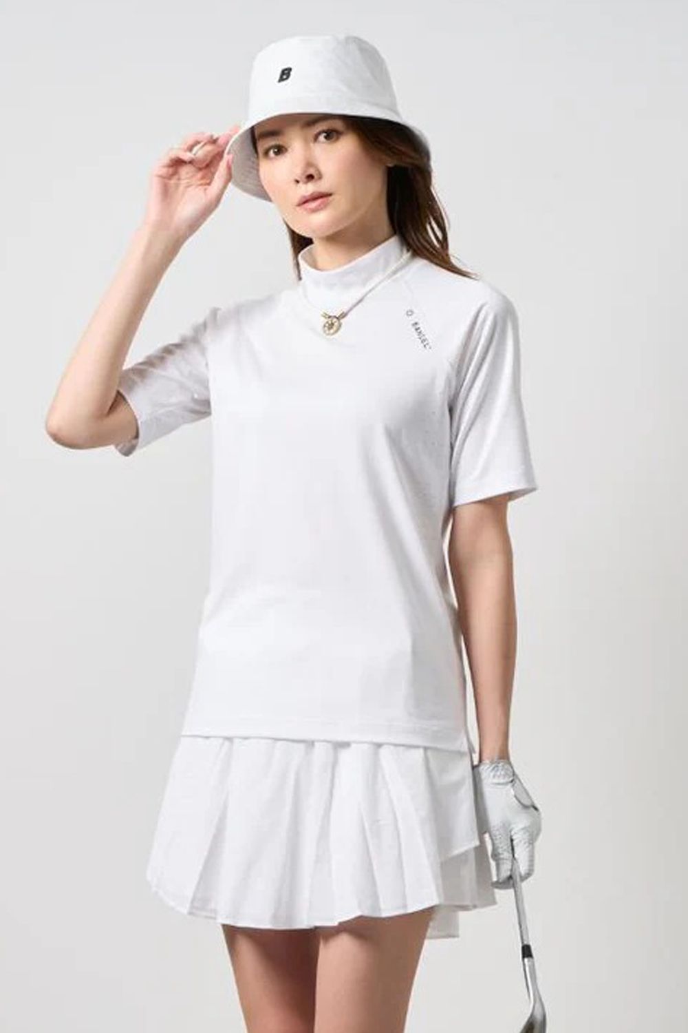 【26SS】 【レディース】 ウィメンズ ヒートパンチングモックネック (ホワイト) (4月上旬入荷予定)