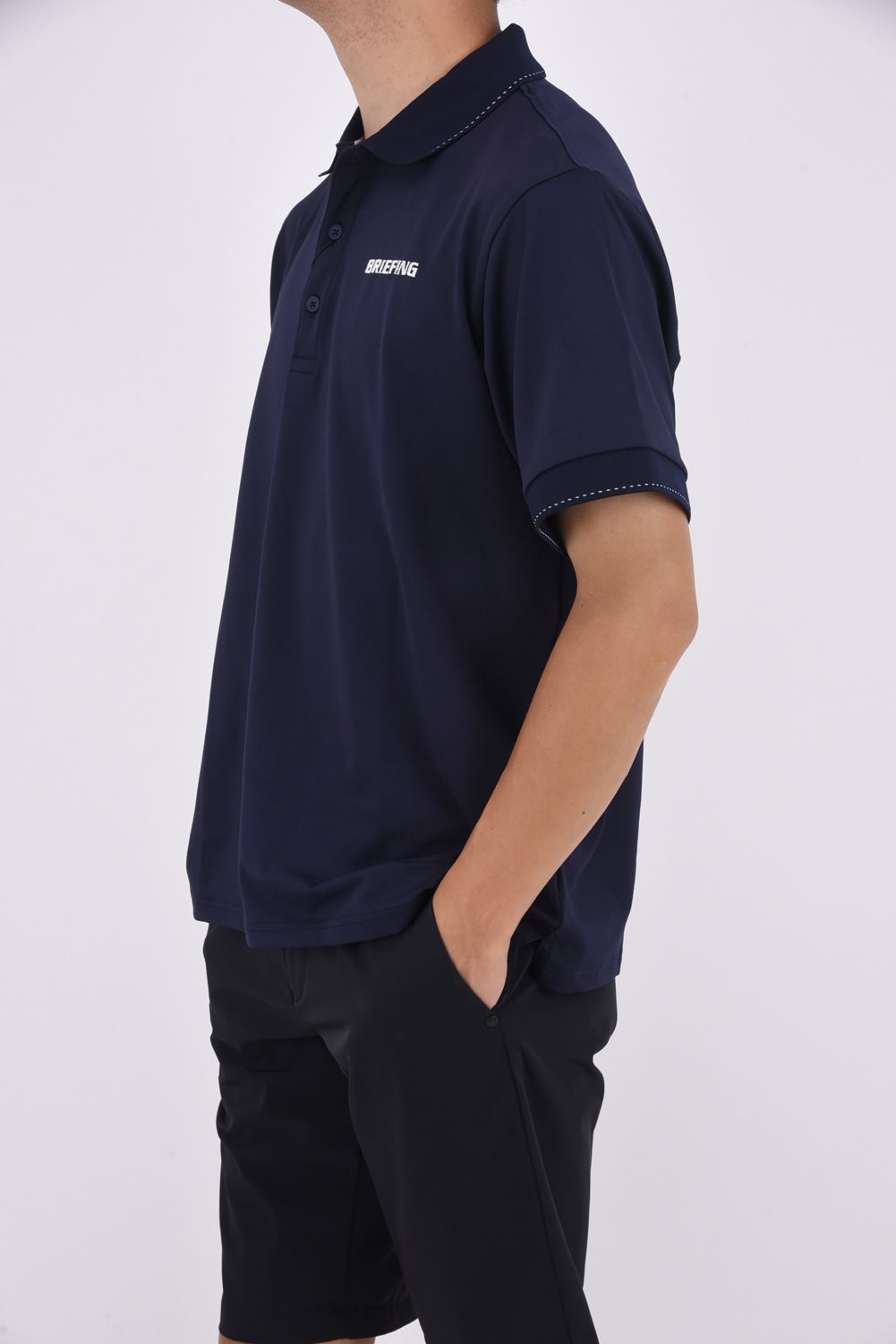 新品　BRIEFING　正規品　BG FLAG POLO ネイビー　XL BRIEFING - MENS BG FLAG POLO / BGフラッグ プリント