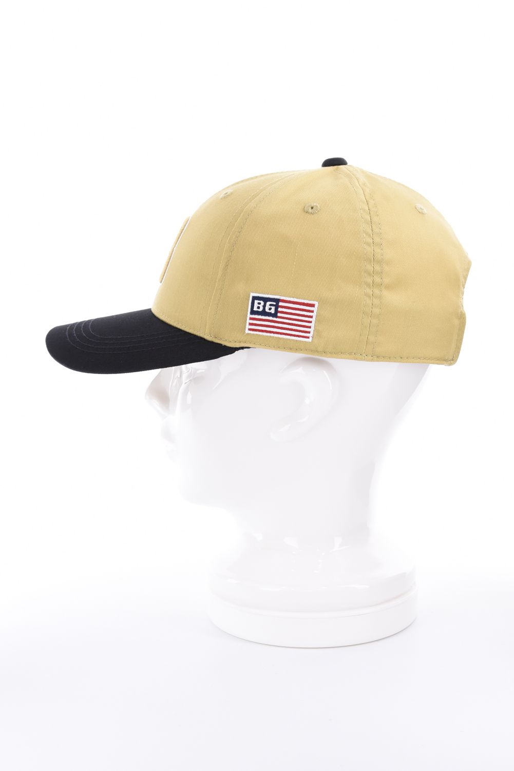 【26AW】 MEN’S 2-TONE INITIAL CAP / バイカラー ブランドイニシャル刺繍 キャップ (ベージュ)