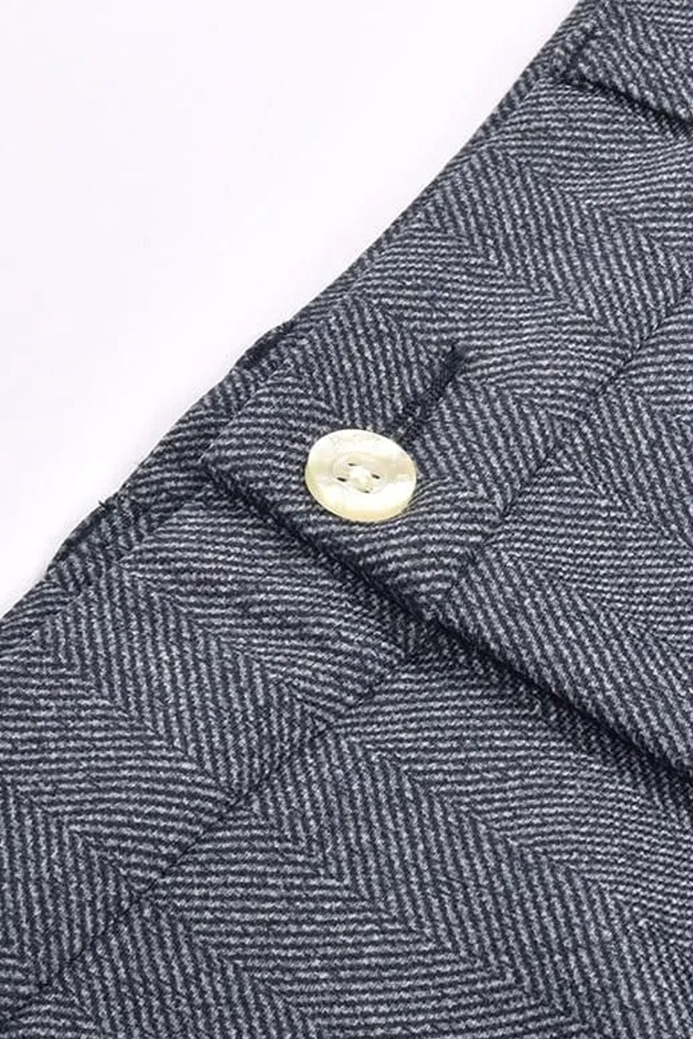 【26AW】  HEAT PERFORMA LONG PANTS / 裏起毛  ヘリンボーン柄 ロングパンツ (ネイビー)*