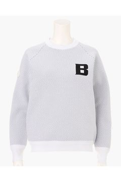 【26AW】【レディース】 WOMEN’S BIRDS EYE KNIT CREWNECK / バーズアイパターン クルーネックニット (ホワイト)
