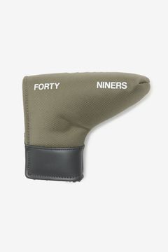 NYLON HEAD COVER PC / ナイロン ブランドロゴ ピンタイプ パターカバー (グレージュ)