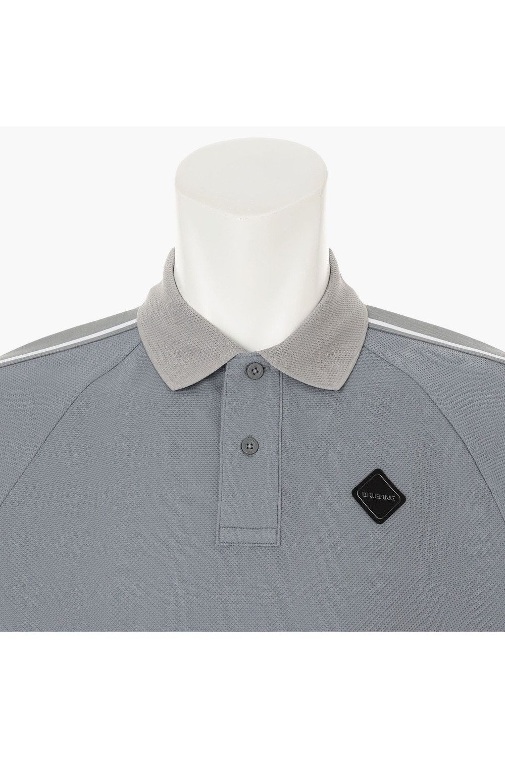 【26SS】 MEN'S LINE POLO RF / カノコ生地 ラインロゴテープ リラックスフィット ポロシャツ (グレー)