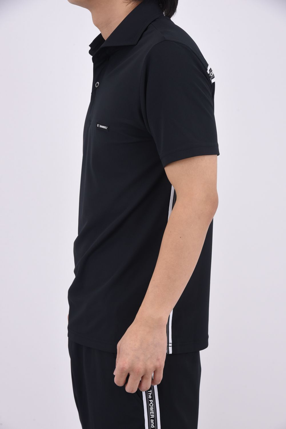 【26SS】 CONCEPT NOTES TAPING POLO SHIRT / カノコ素材 デザインテープ ポロシャツ (ブラック)