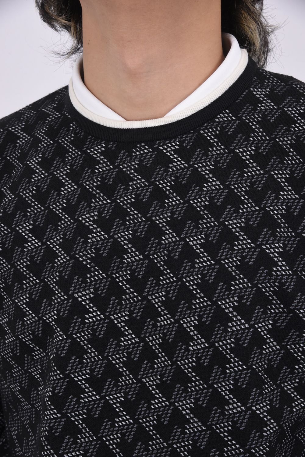 GM CREW NECK KNIT / GM クルーネック プルオーバー ニット (ブラック)
