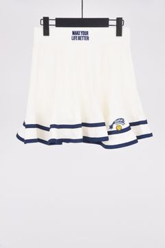 【25SS】【レディース】 SMILY COURT SKIRT/ ハイウエスト フレアスカート (ホワイト)