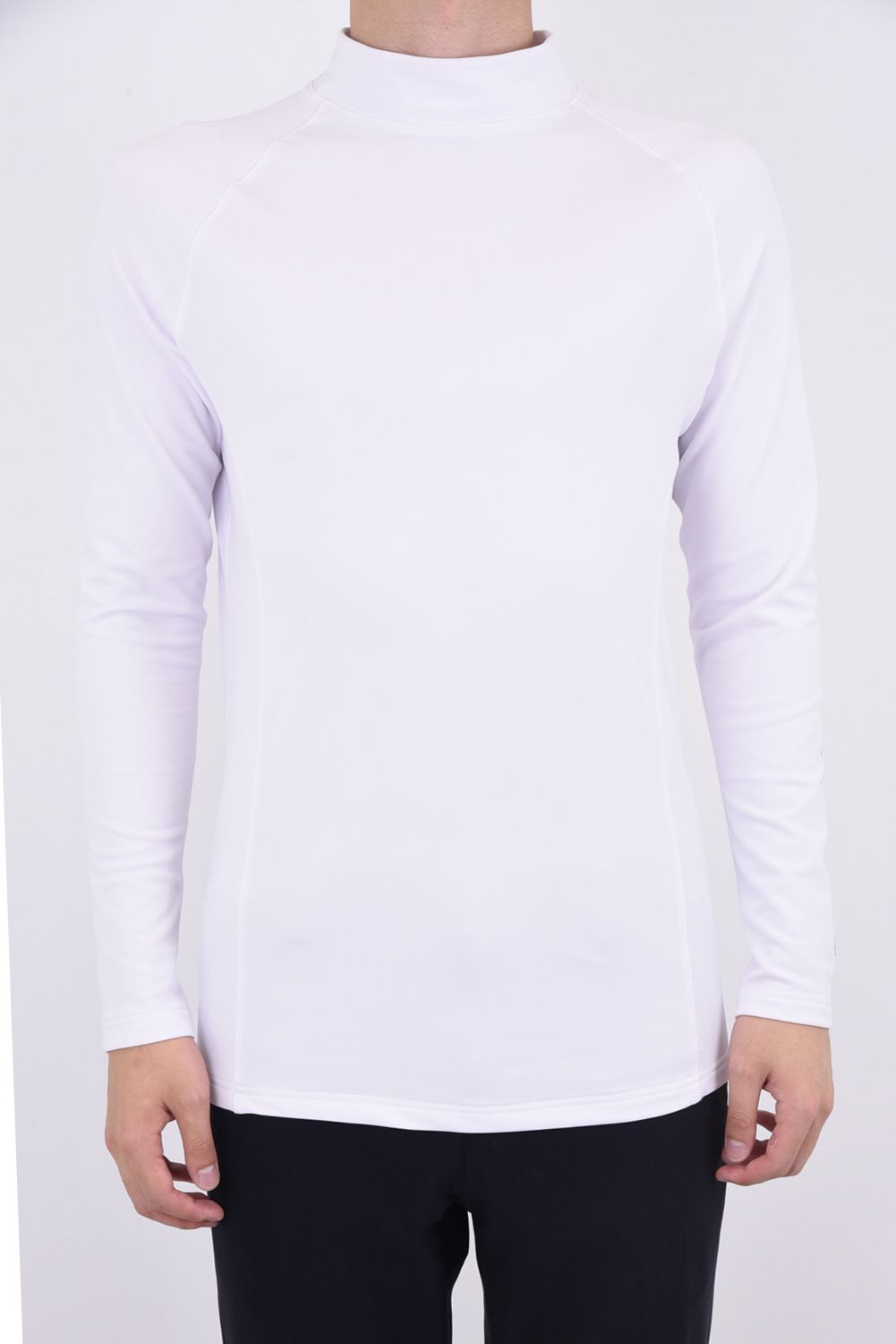 UNDER SHIRTS / ブランドロゴ モックネック Tシャツ ホワイト - 3