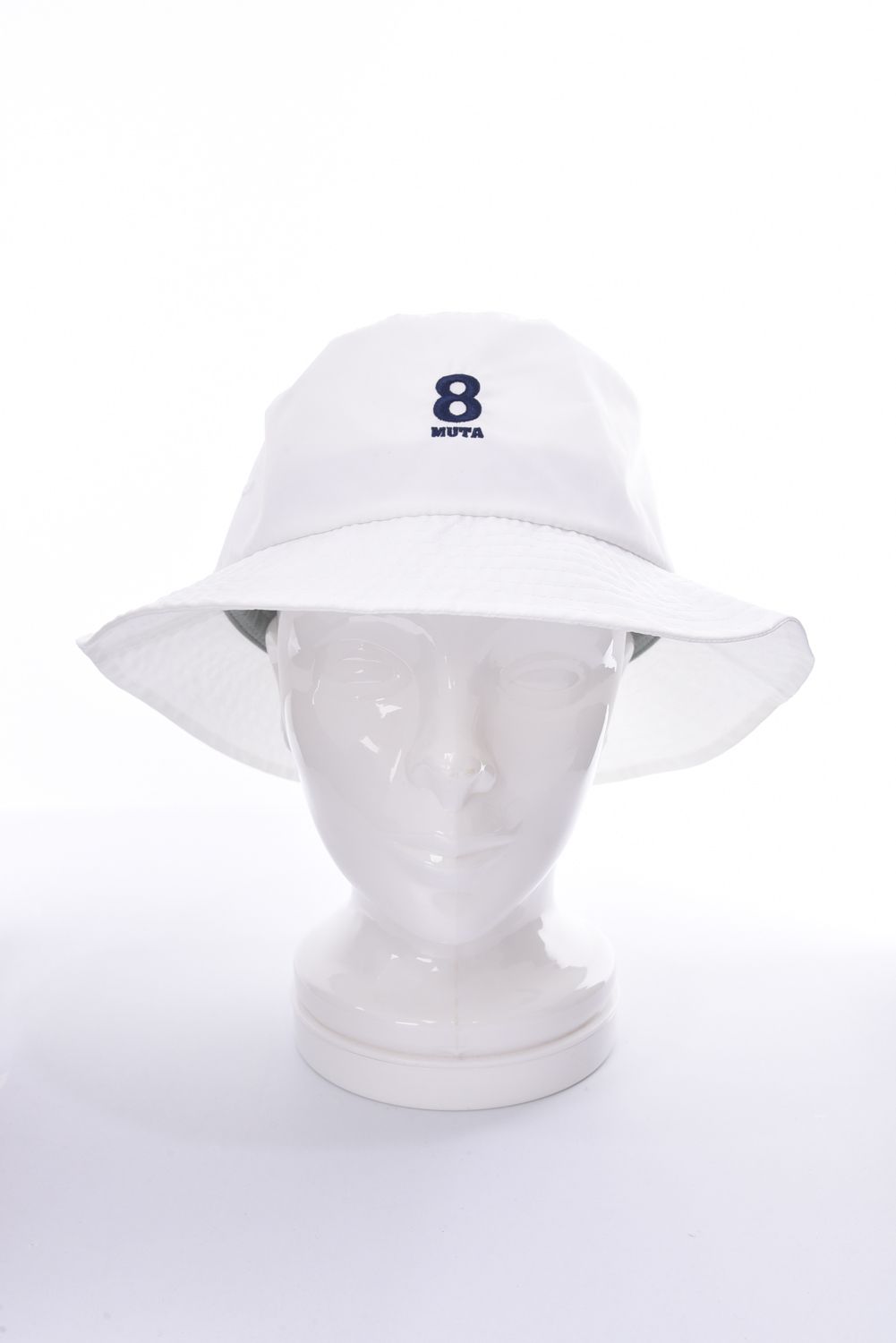 希少稀な LOGO 8 - muta BUCKET ホワイト バケットハット 8ロゴ / HAT レディースウェア