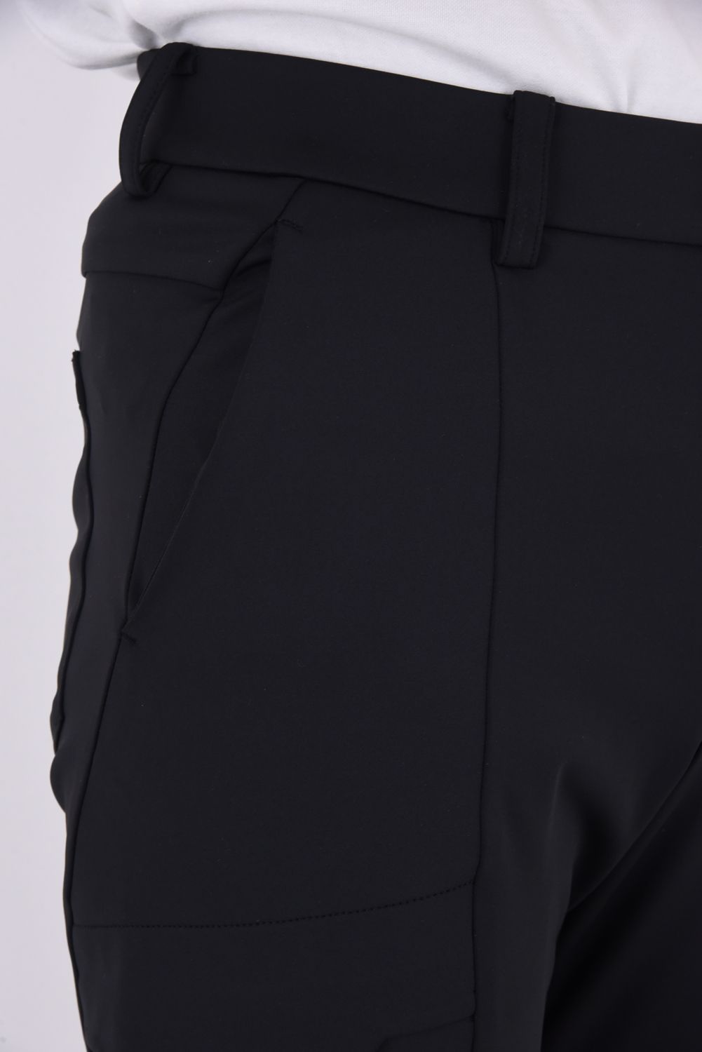 【26SS】【T-LINE】 CONTOUR FLEX CARGO JOGGER / モノトーン ポリエステルトリコット カーゴライクジョガーパンツ (ブラック)