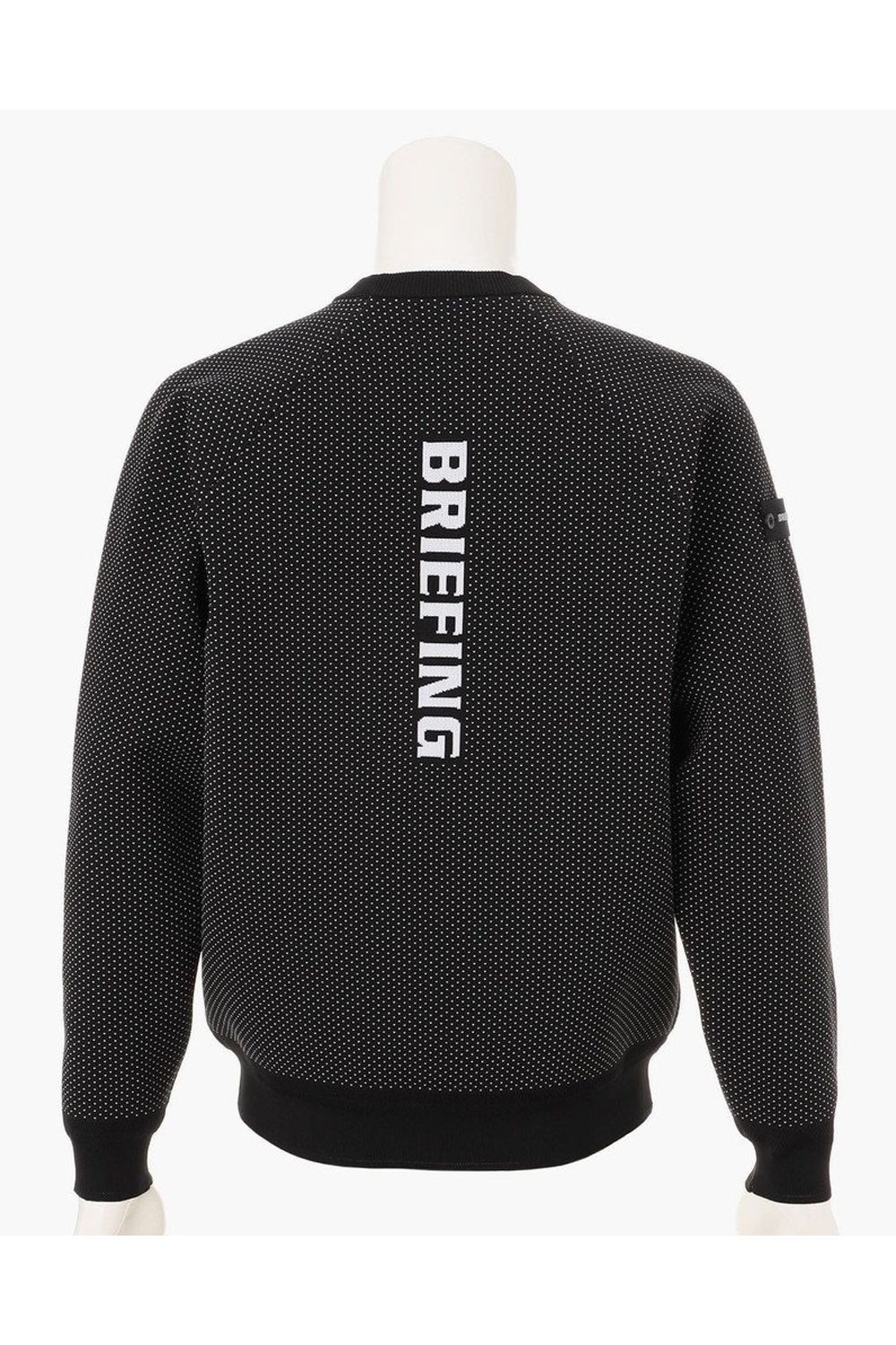 【26AW】 MEN’S BIRDS EYE KNIT CREWNECK / バーズアイパターン ブランドロゴ クルーネックニット (ブラック)