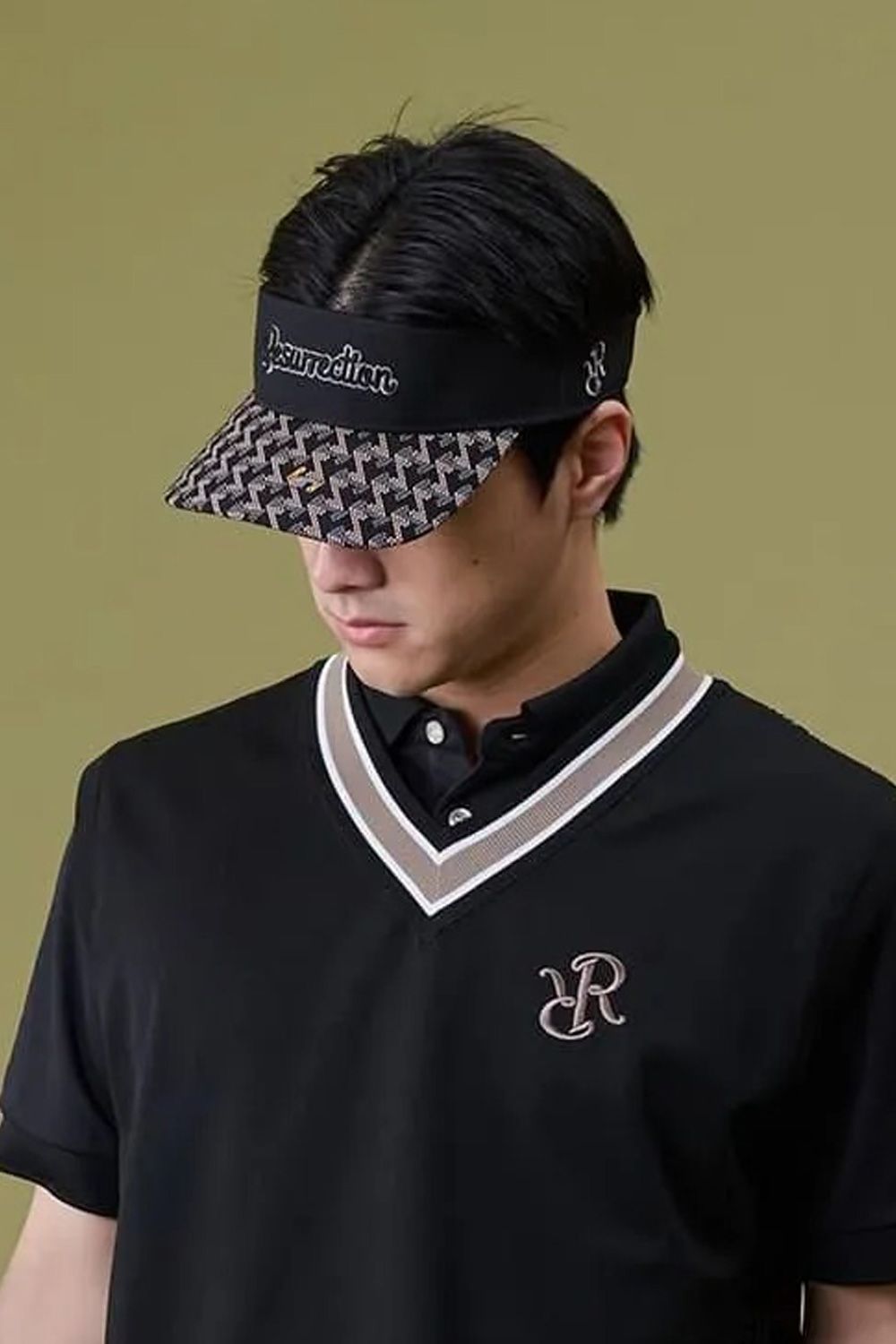 【26AW】 GM BRIM VISOR LANATEC / ブランドロゴ刺繍 オリジナルテキスタイル サンバイザー （ブラック)