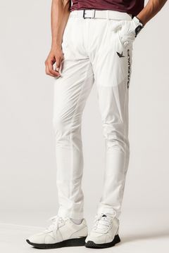 【春夏仕様】 BASIC LONG PANTS / ブランドロゴ ベーシック ロングパンツ (ホワイト)