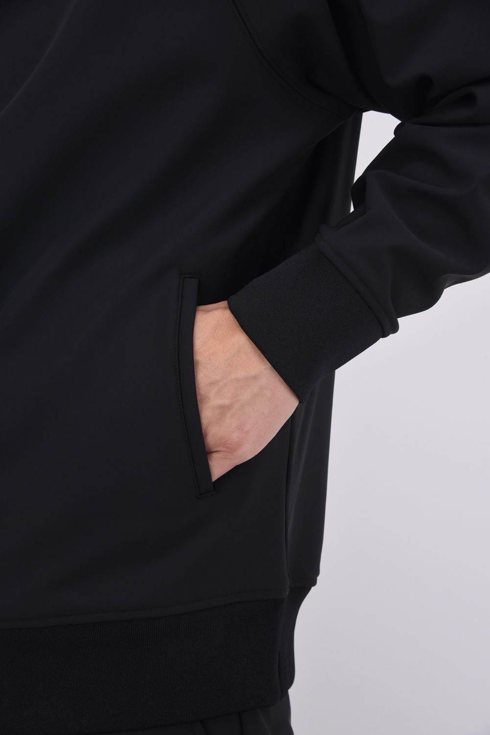 【25AW】 VALLY 3層 フリース ハーフジップ プルオーバー (ブラック)