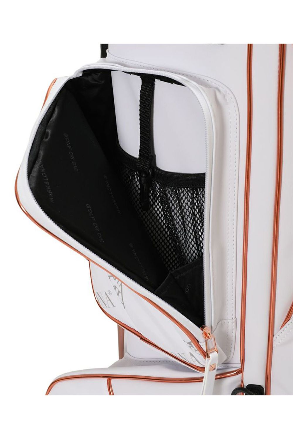 【銀行振込・代金引換不可】【返品・交換不可】【CODE COLLECTION】 STAND BAG / ナイロンツイル CODEロゴ ダイアゴナルパターン スタンドタイプ キャディバック (ホワイト)