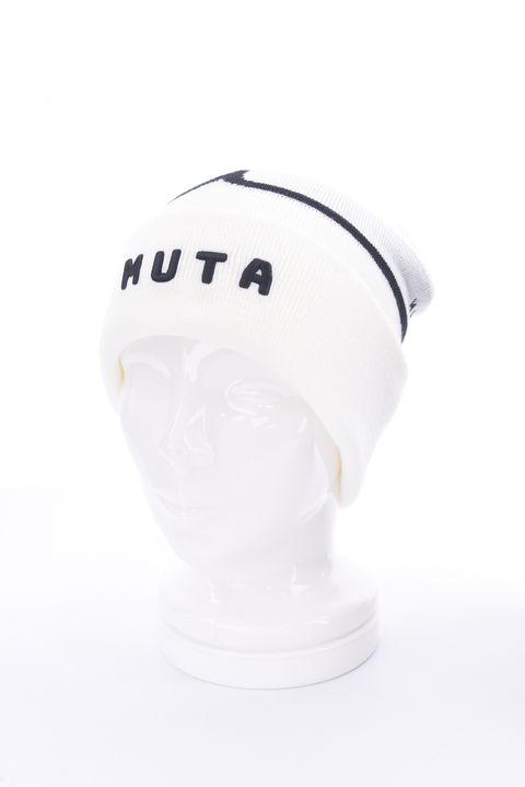 【25AW】 JACQUARD LOGO KNIT CAP / ジャカードWAVEライン ブランドロゴ ニットキャップ (ホワイト)