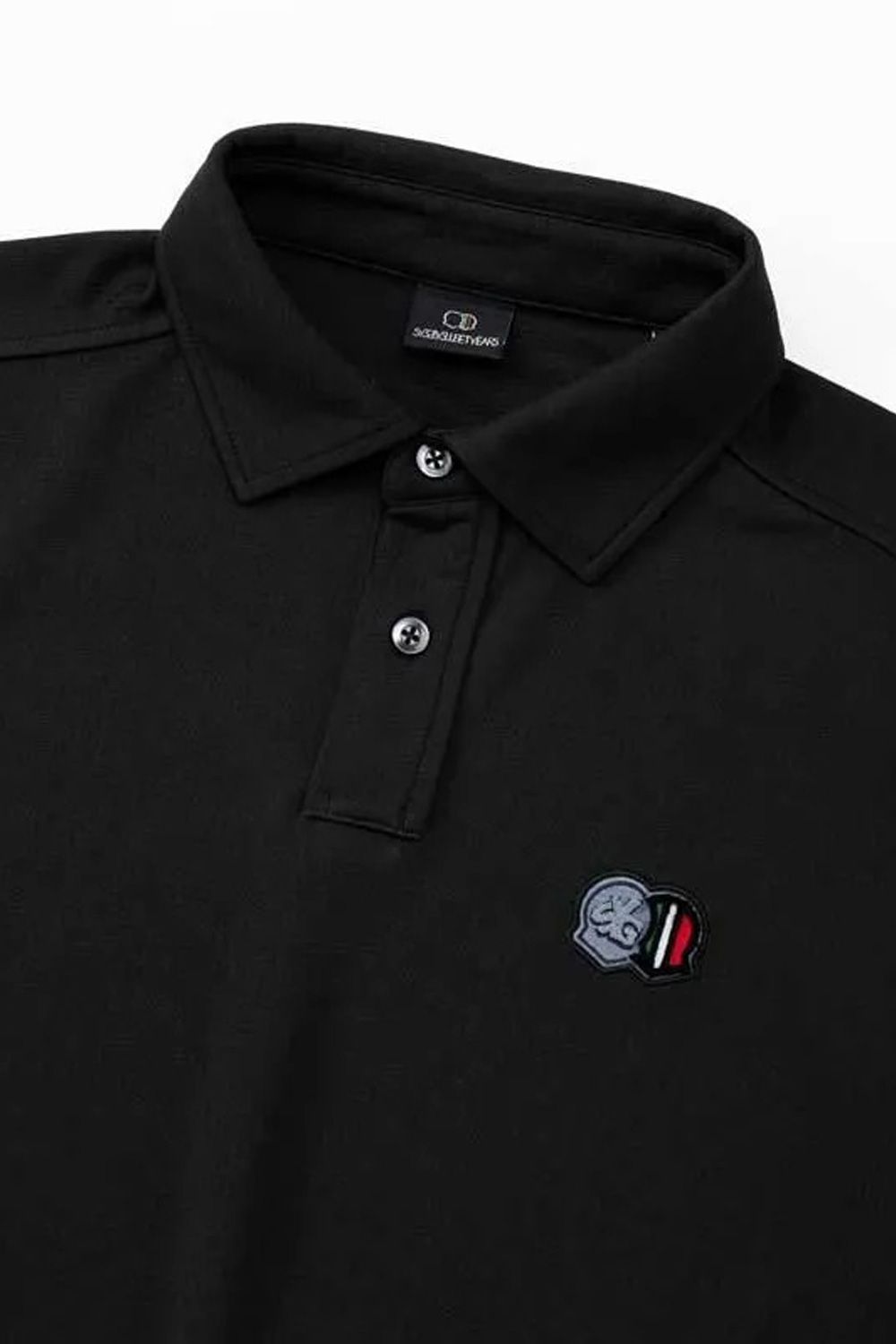 【26SS】 WAVE JQ BACK PRINT POLO / ウェーブ ジャカード バックプリント ポロシャツ (ブラック)