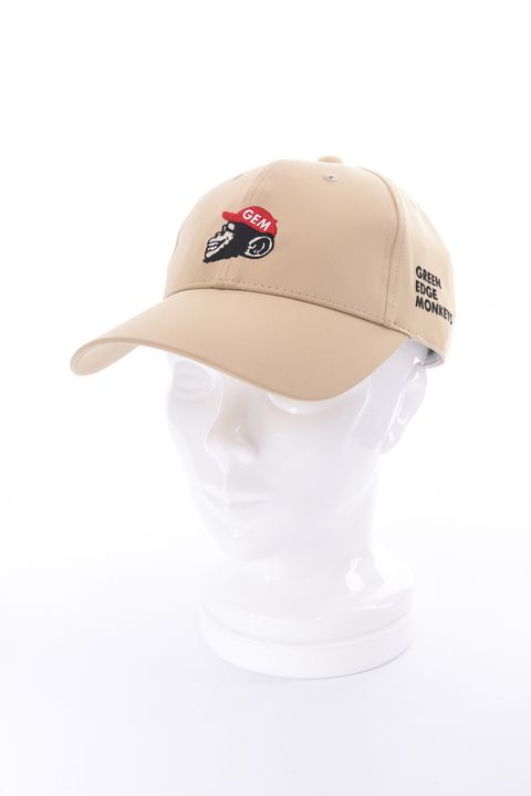 【26SS】 CAP / モンキー刺繍ワッペン ベースボールキャップ (ベージュ)