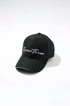 【26AW】 KIXXX THREE LOGO CAP / ブランドロゴ キャップ (ブラック)