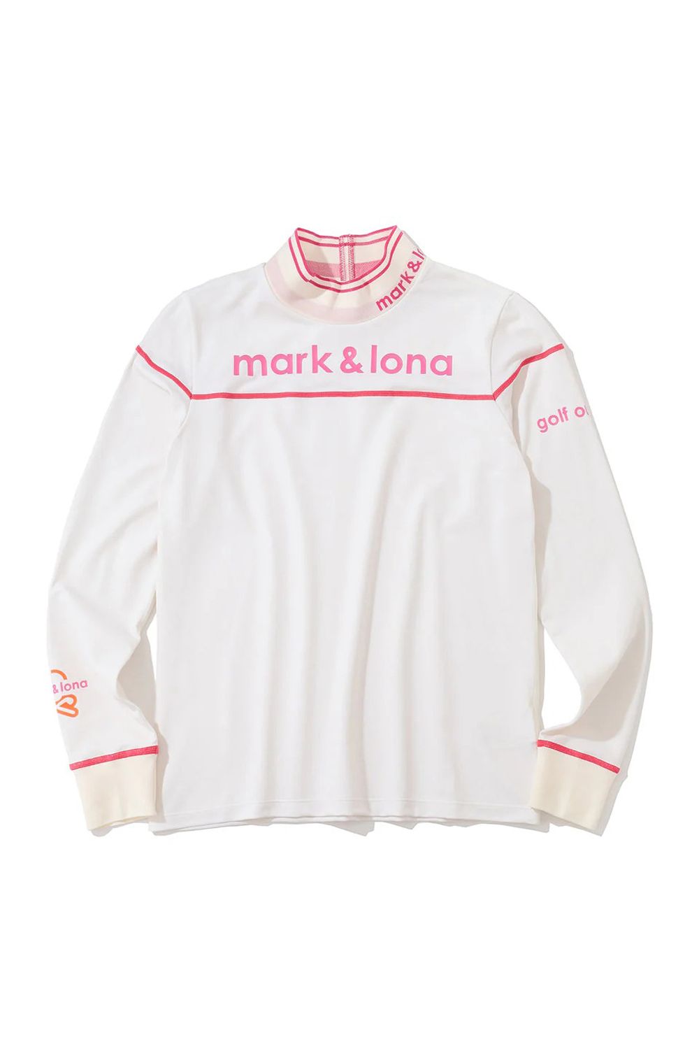 【2025AW】【レディース】 TRIBE FIT MOCK NECK / ツートーン ブランドロゴ ロングスリーブ モックネックインナー (オフホワイト)