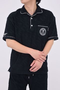 【2024SS 木村拓哉さん着用 VOL.5】 LEX PILE POLO / ロゴジャカードパイル ポロシャツ (ブラック)