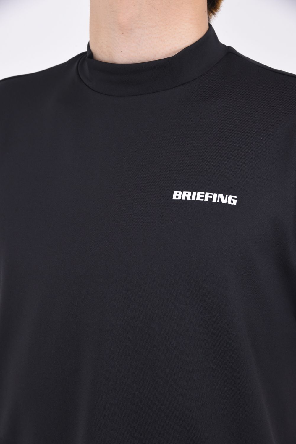 BRIEFING - MENS BACK LOGO LINE HIGH NECK RELAXED FIT / メッシュ