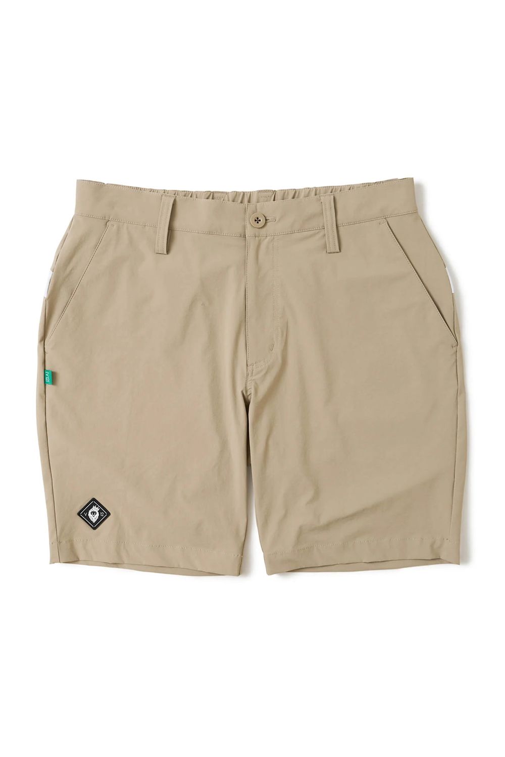 【26SS】 OZ SHORTS / ストレッチナイロン バックロゴライン ショートパンツ (ベージュ)