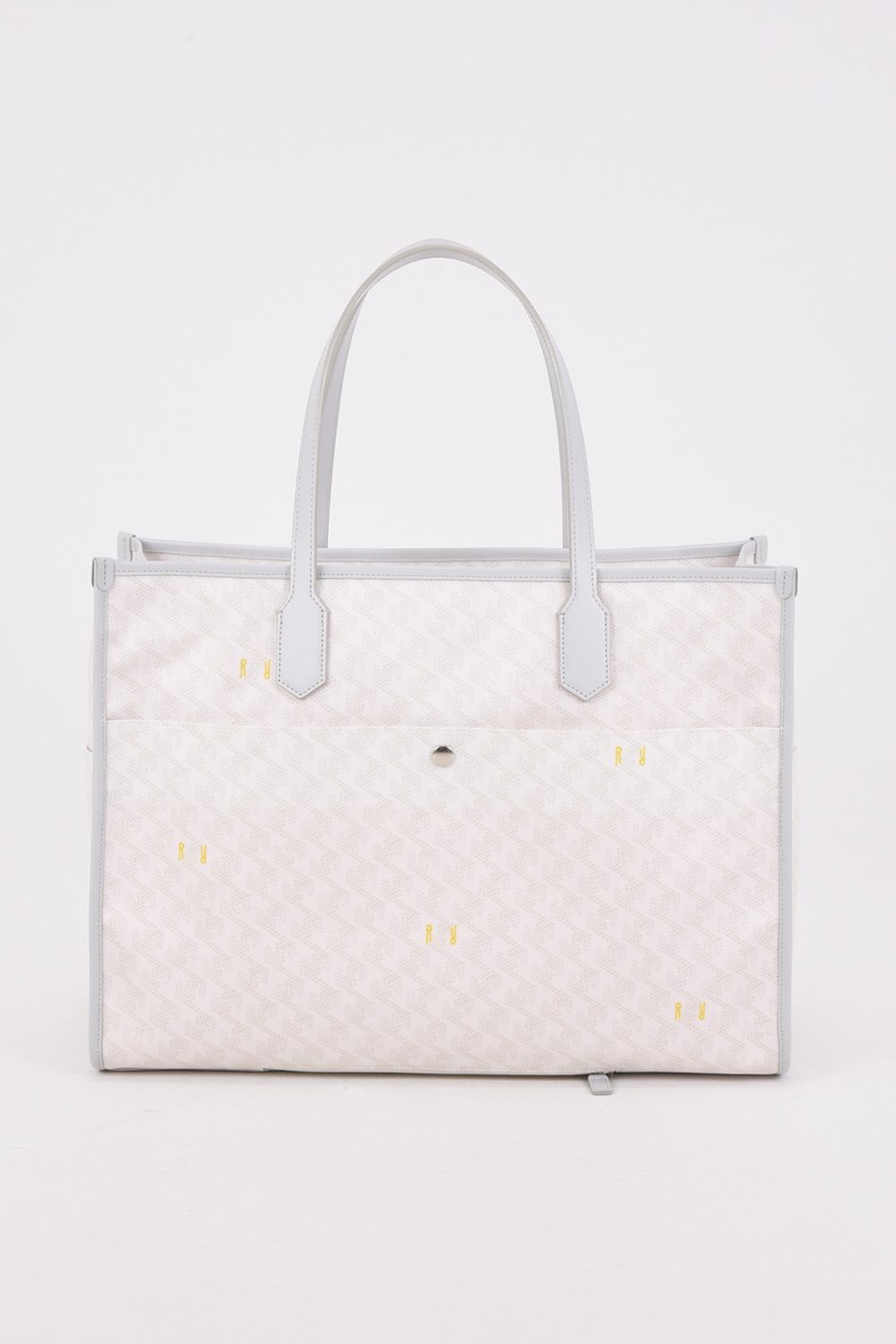 【26SS】  LANIUS SQUARE BIG (ラニウス スクエア ビッグ) / ブランドオリジナルテキスタイル ボストンバッグ （モノホワイト）*