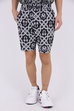 【26SS】 DOMINANT FLEX SHORTS / ジオメトリックパターン総柄 ドライタッチ ショートパンツ (ブラック)