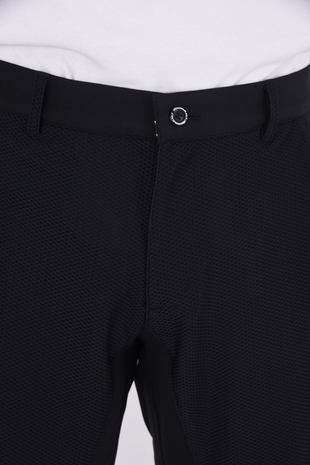 【25SS】 113 GOLF MESH SHORTS / ROICA素材 メッシュ ショートパンツ (ブラック)